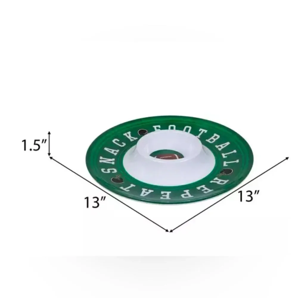🏈🏈🏈Football Snack Repeat Dip & Chip Tray